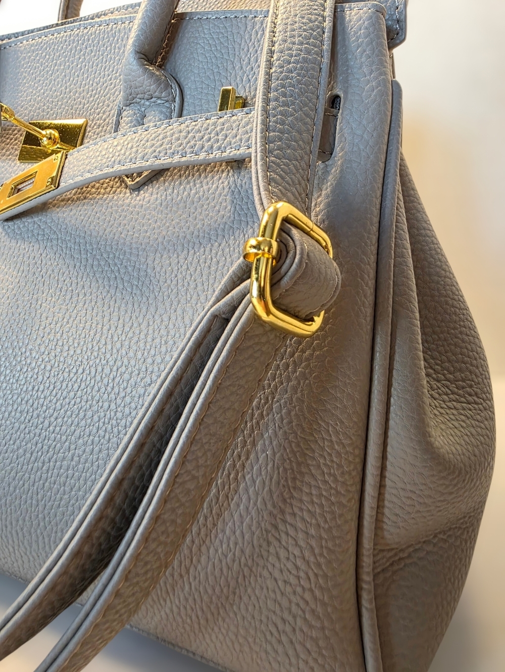 SALE!! Soft Smoky Grey Inspired Satchel with Shoulder Strap Carrying Option NWOT - Picture 9 of 10